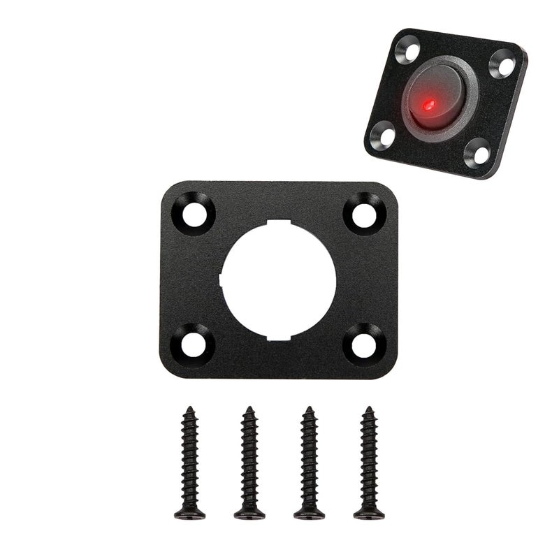 SDAQGE Switch Panel, Round 12 Volt Marine Switch Panel Aluminum Waterproof Rocker Switch Panel for Car Truck Marine Boat Rv Vehicle (1 Way) - Image 1